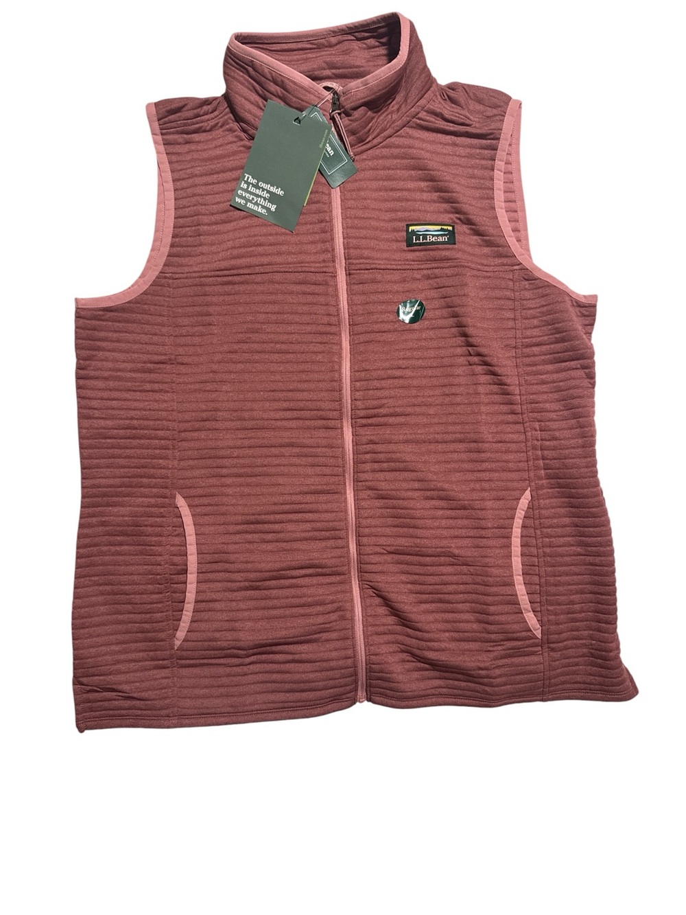 L.L. Bean- Womens Airlight Vest in Red Wine